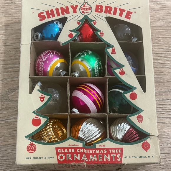 Shiny Brite Other - Vintage Glass Christmas Ornaments Mixed Colors Germany Shiny Brite Style